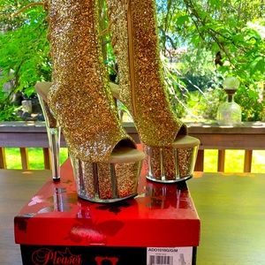 Platform Open Toe/Heel Ankle Boot Side Zip